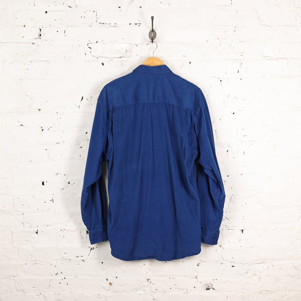 90s Corduroy Shirt - Blue - L