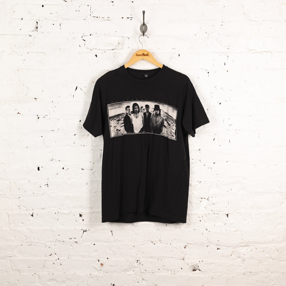 U2 The Joshua Tree Band 1987 Tour T Shirt - Black - L