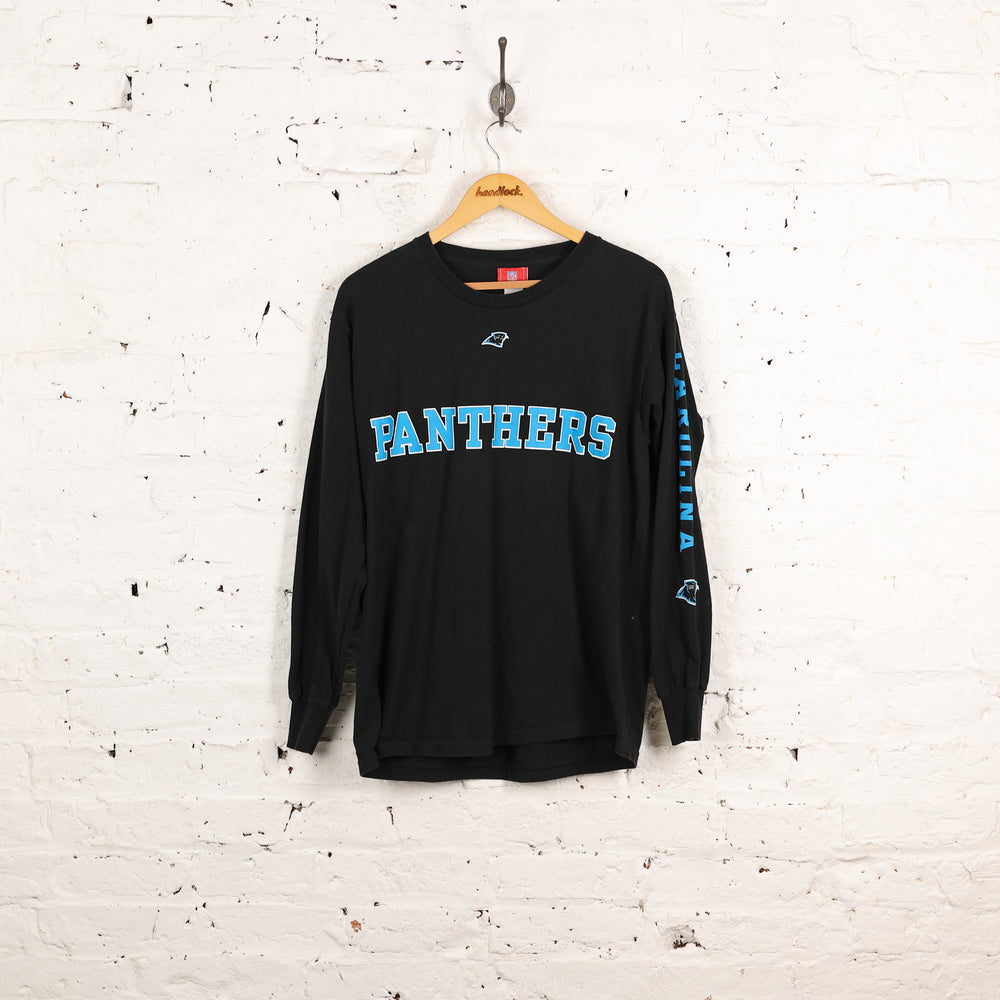 Carolina Panthers NFL Long Sleeve T Shirt - Black - M