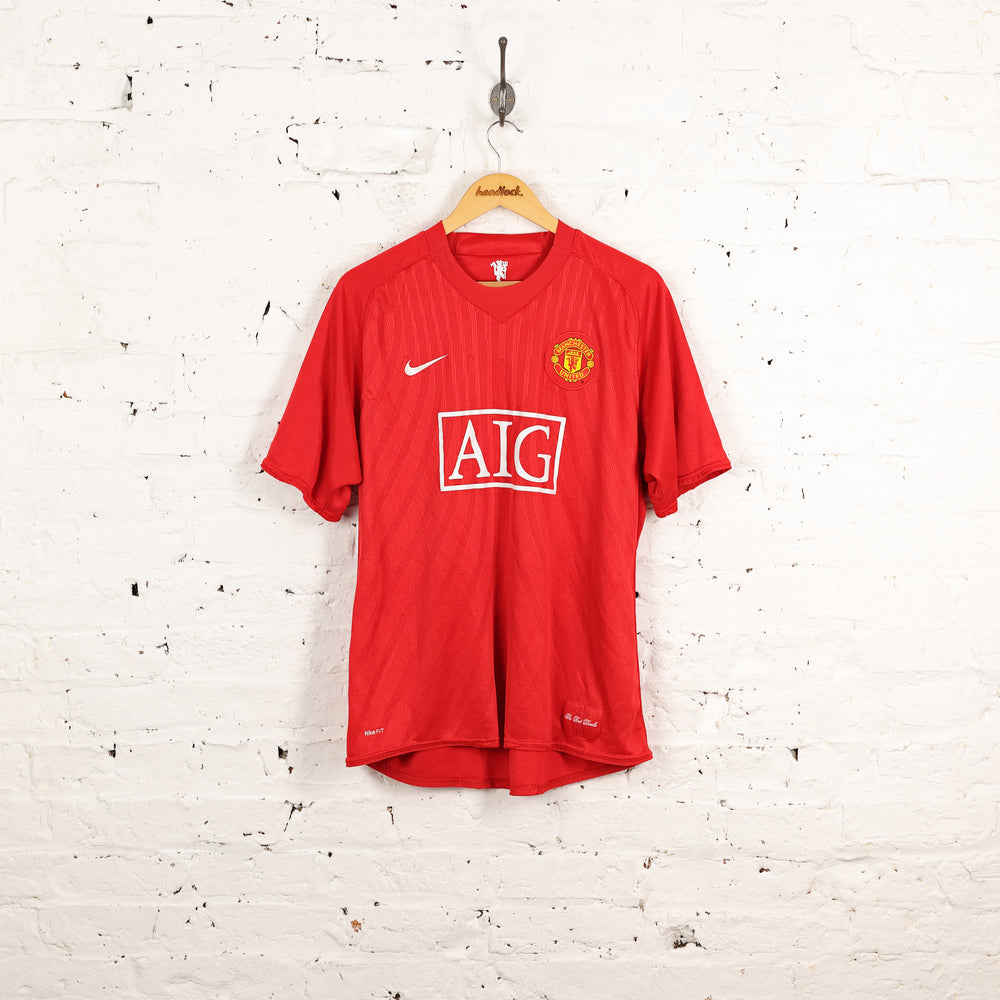 Manchester United 2007 Nike Home Football Shirt - Red - XL