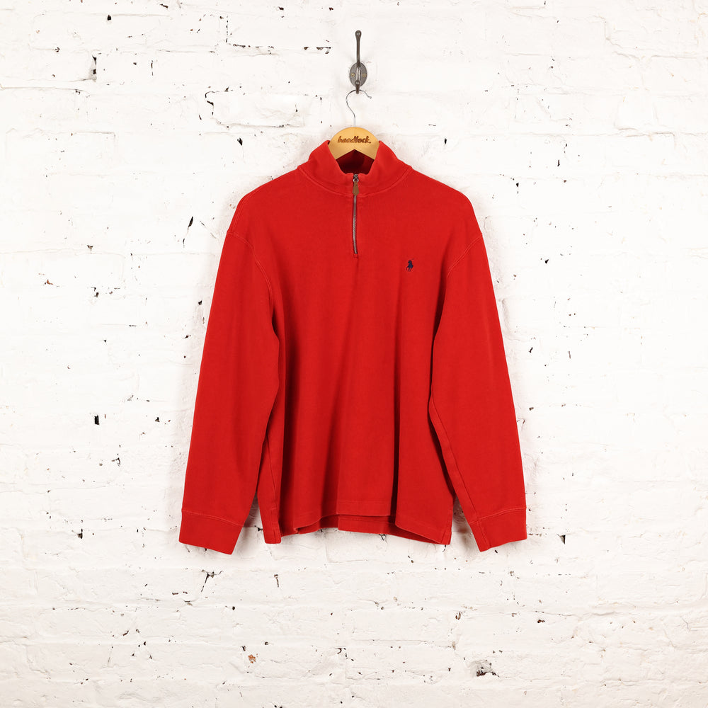 Ralph Lauren 1/4 Zip Sweatshirt - Red - XL