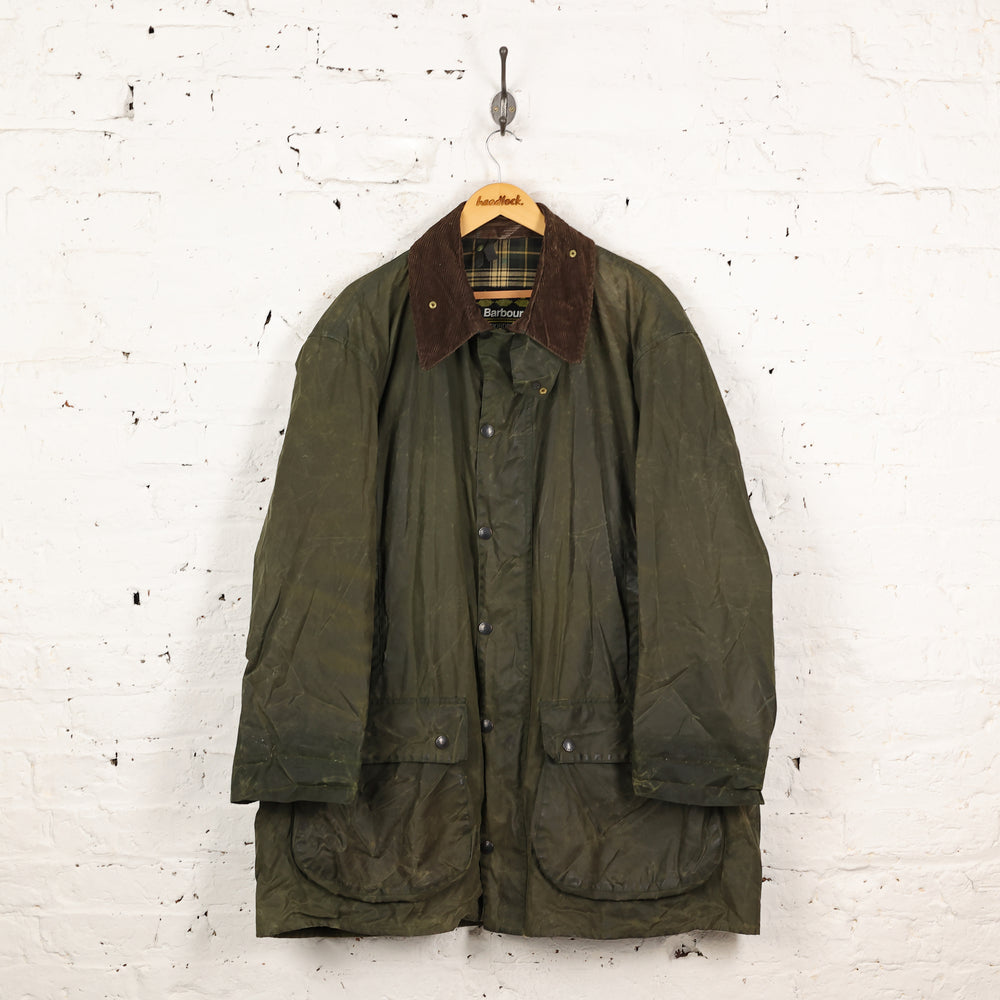 Barbour Border Wax Jacket Coat - Green - XXXL