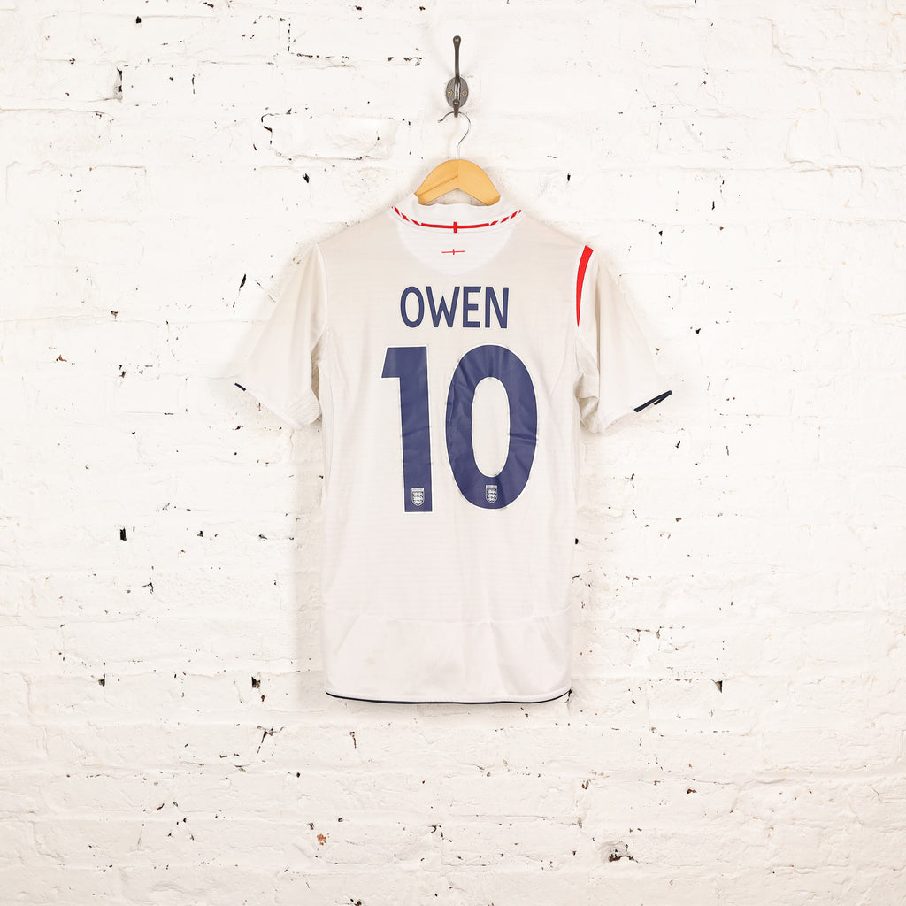 England 2005 Owen Umbro Football Shirt - White - S