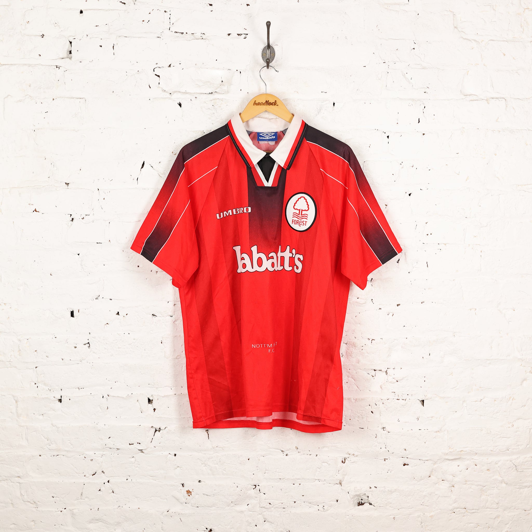 Nottingham Forest 1997 Umbro Home Football Shirt - Red - XL – Headlock
