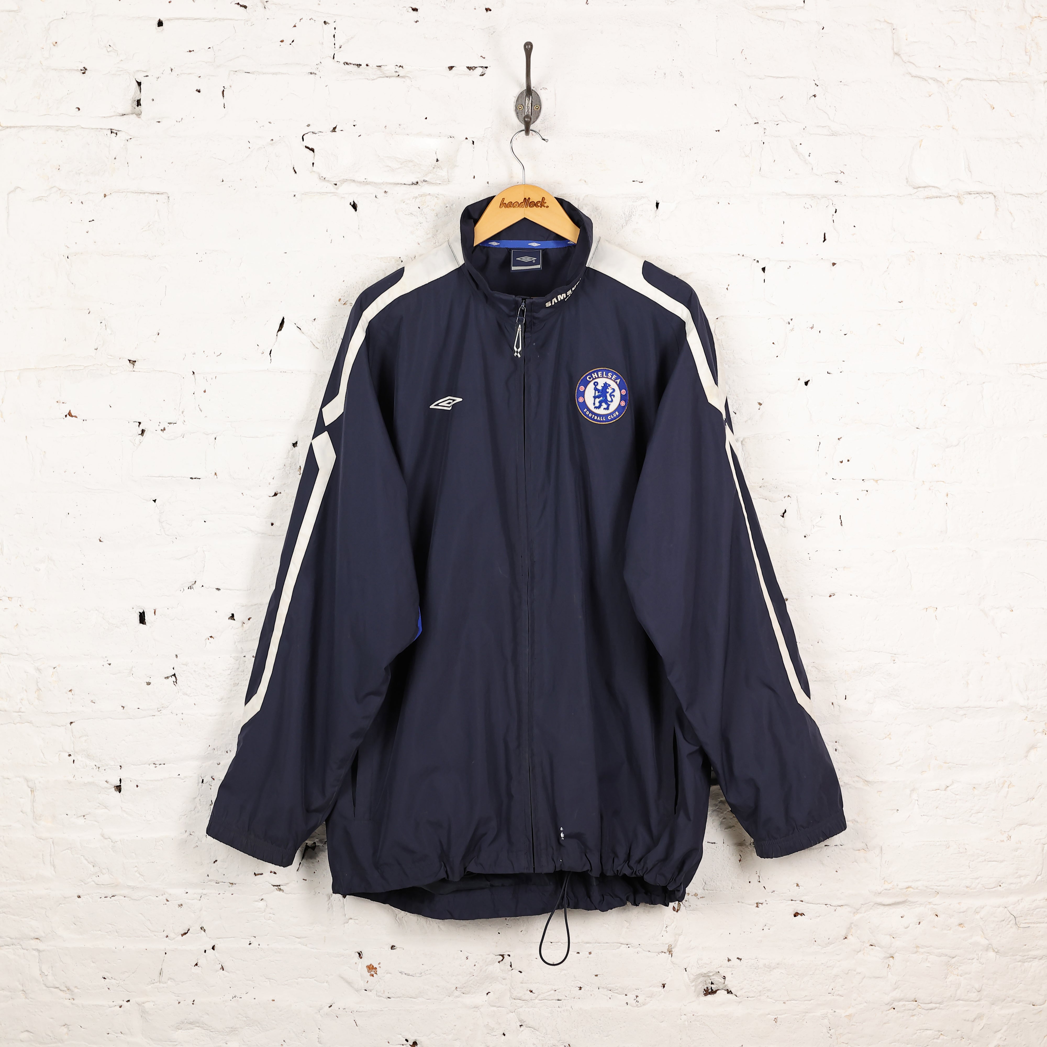 Chelsea 2004 Umbro Shell Training Jacket Top - Blue - XXL – Headlock