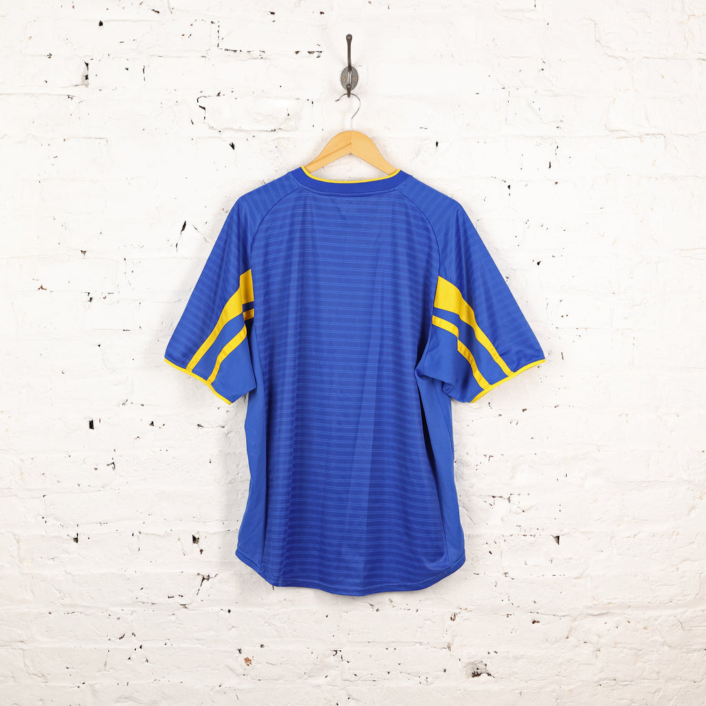 Leeds United 2001 Nike Away Football Shirt - Blue - XL
