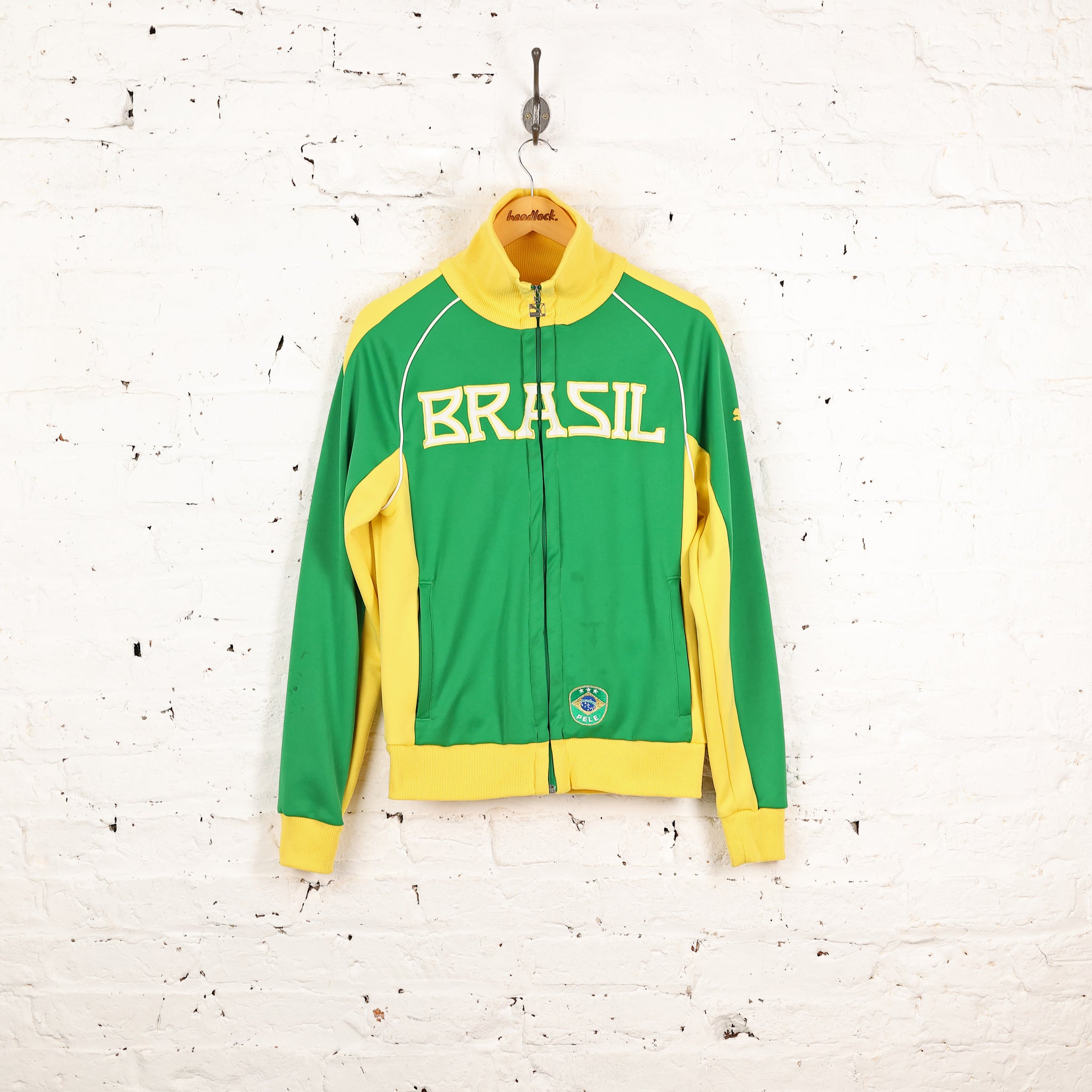 Brazil Pele Puma 90s Tracksuit Top Jacket Green M – Headlock