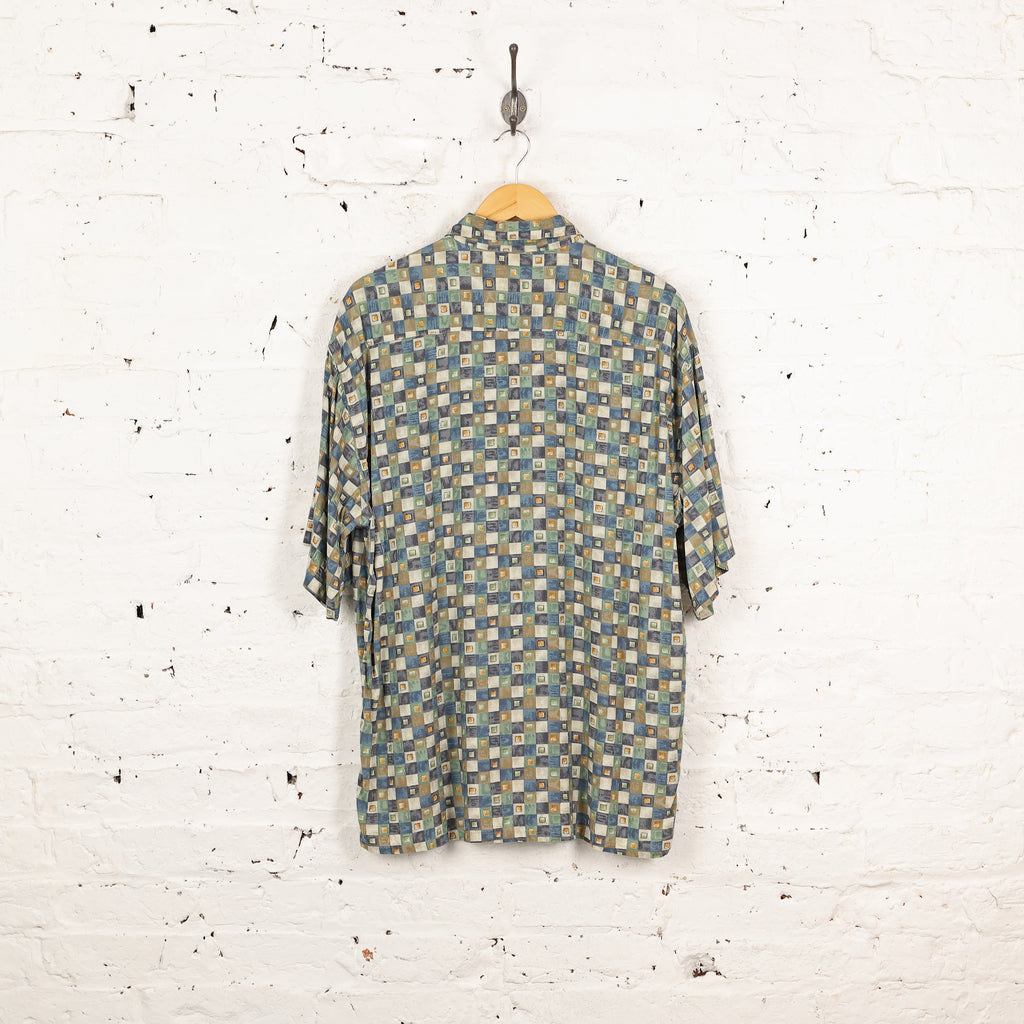 90's Pattern Shirt - Green - L