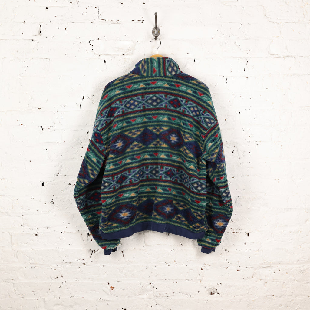 90s Pattern Fleece - Green - XL