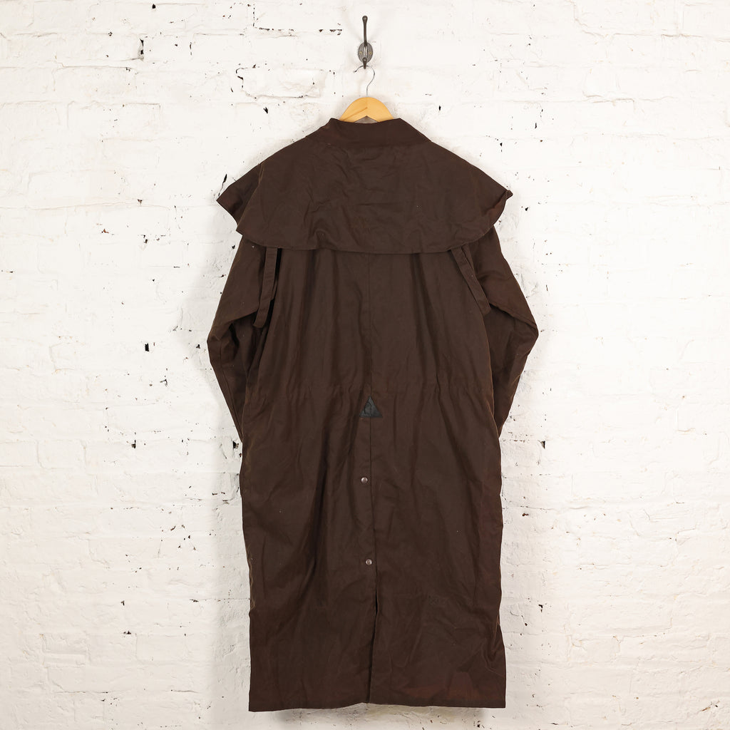 Kakadu Traders Long Wax Jacket - Brown - XL