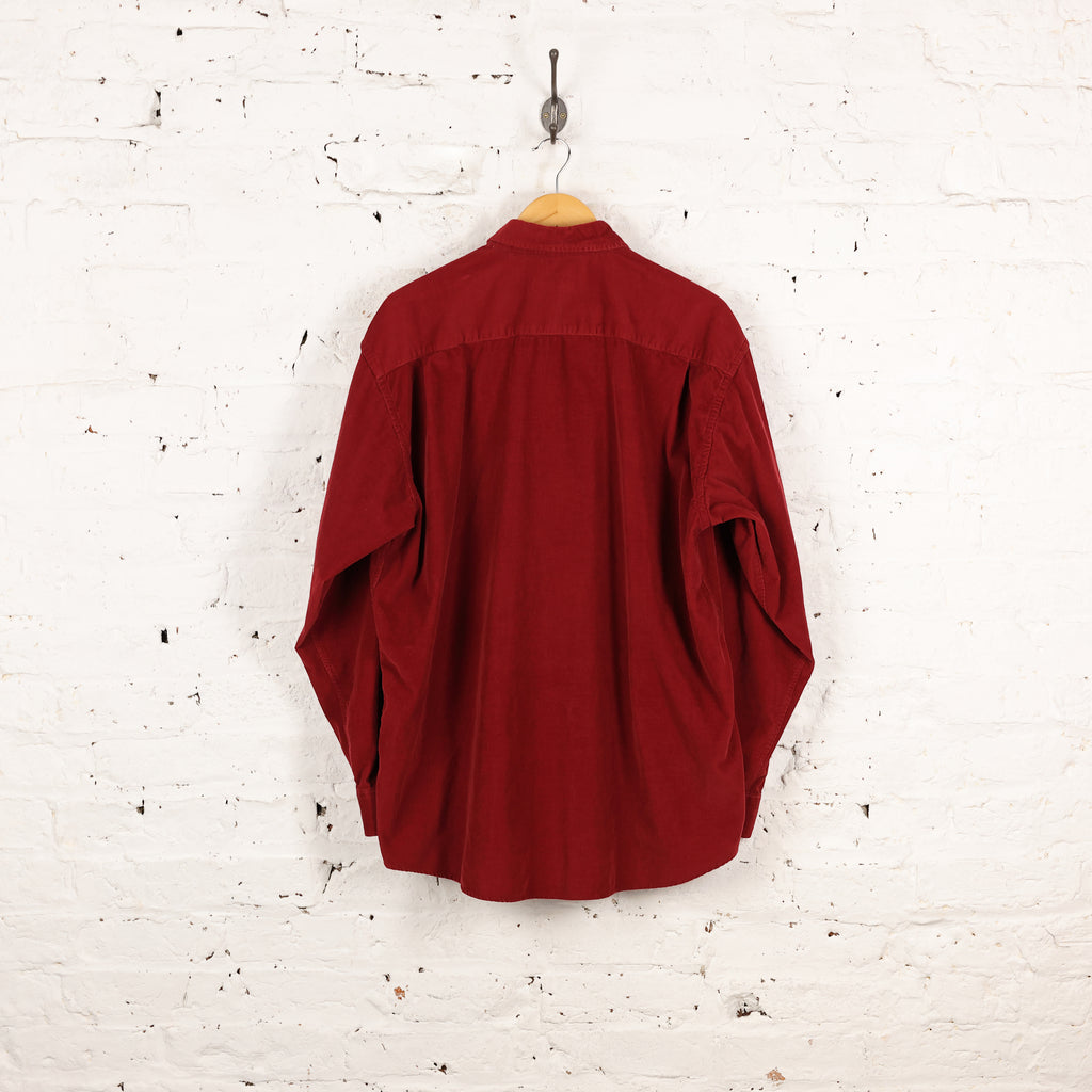 90s Corduroy Shirt - Red - XL