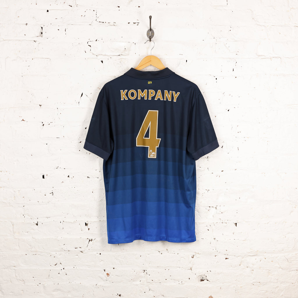 Manchester City 2014 Kompany Away Football Shirt - Blue - XL