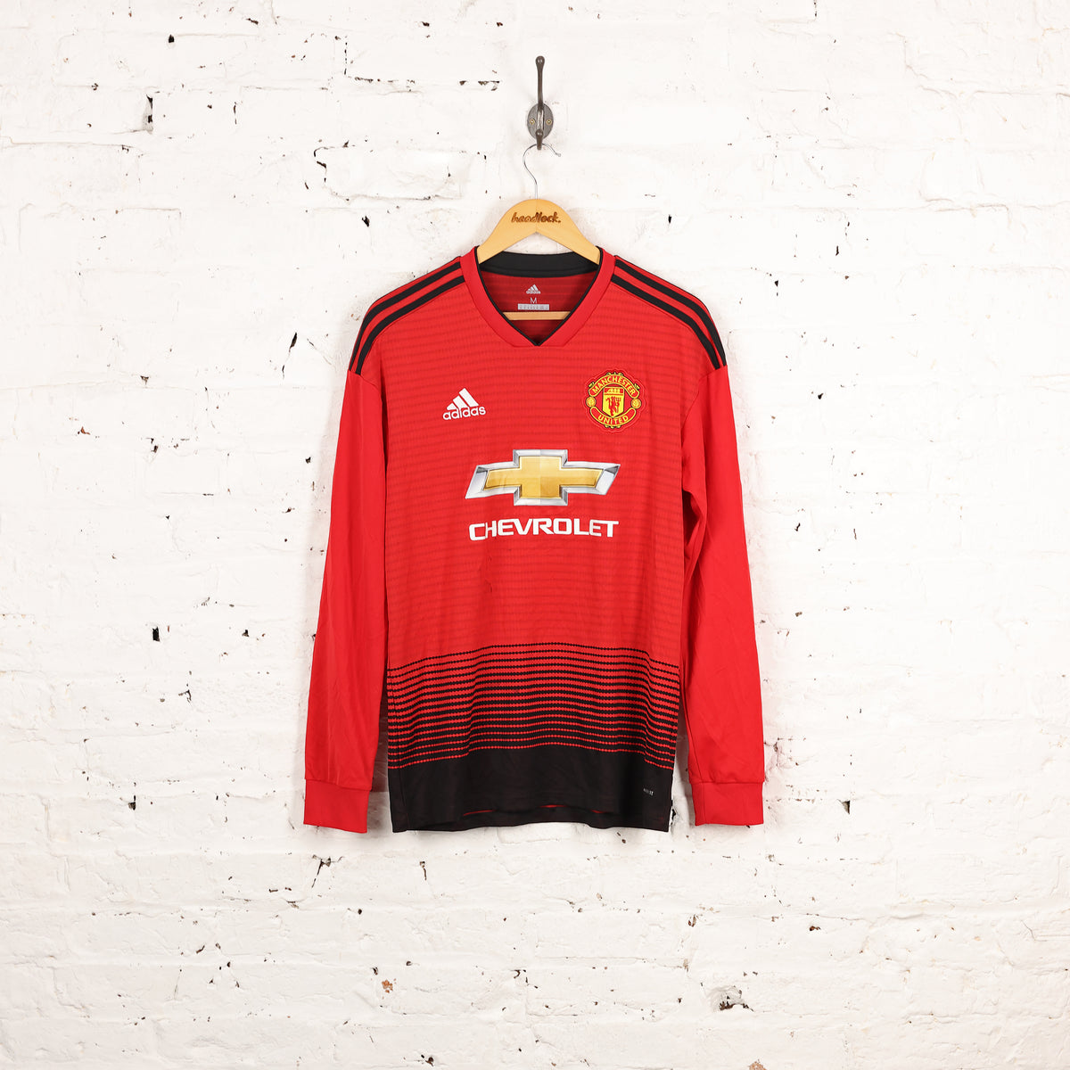 Manchester United Adidas 2018 Long Sleeve Home Football Shirt - Red 