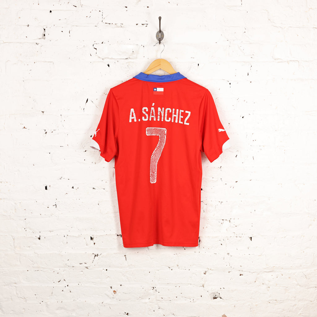Chile Alexis Sanchez 2014 Home Football Shirt - Red - L