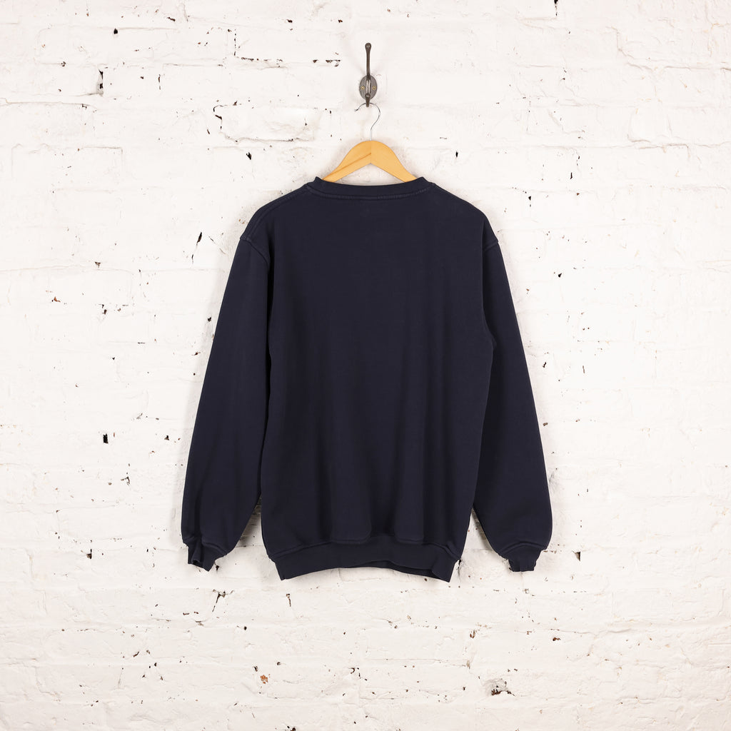 90s Fila Spell Out Sweatshirt - Blue - XL