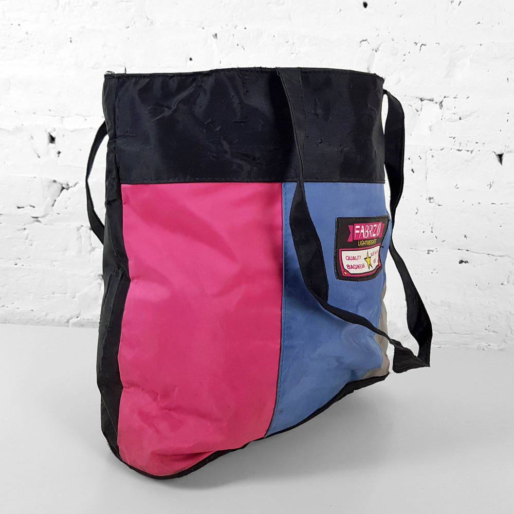 Vintage Fabrizio Shopping Bag - Blue/Pink/Grey - One Size - Headlock