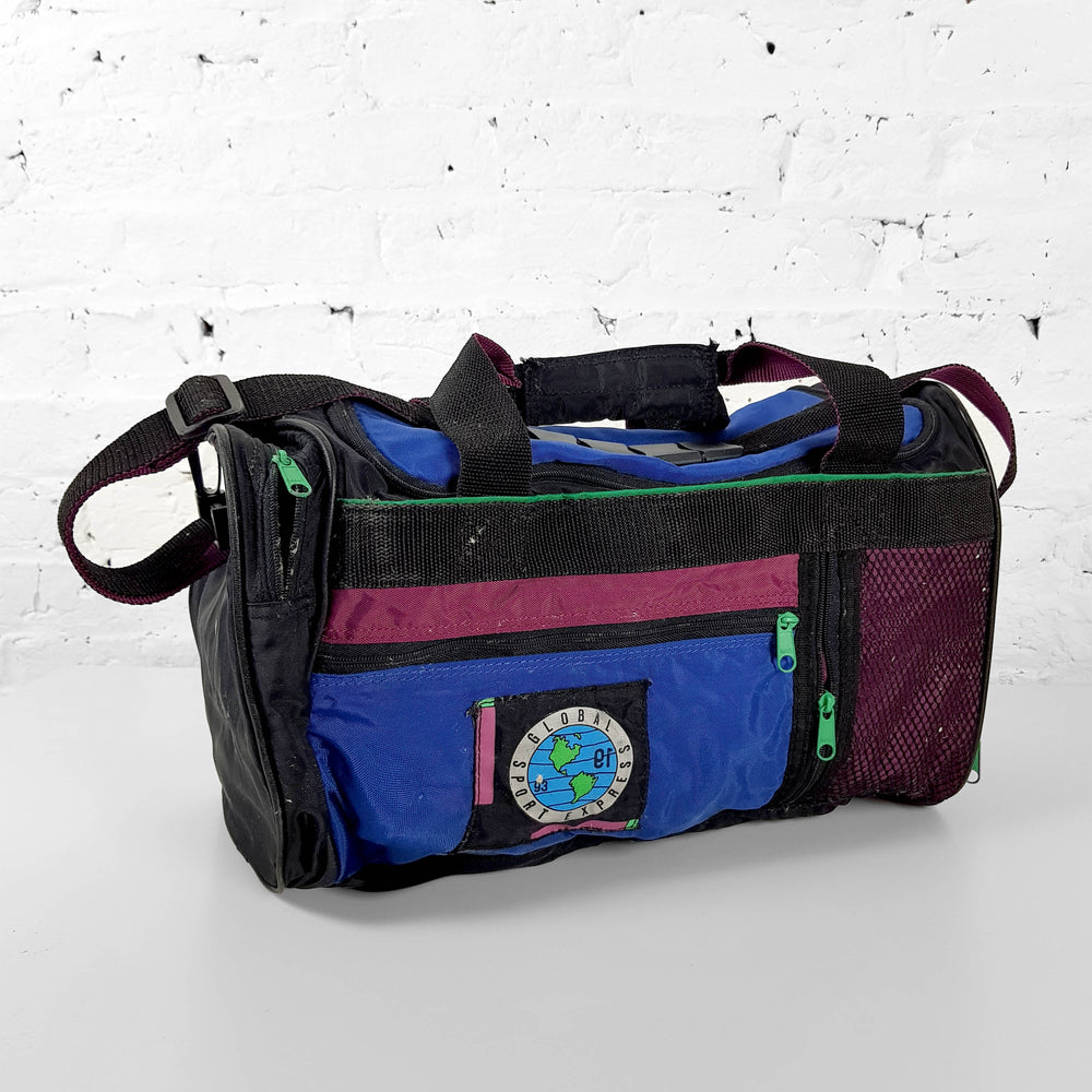 Vintage Global Sport Express 80's Holdall Bag - Black/Blue/Pink - One Size - Headlock