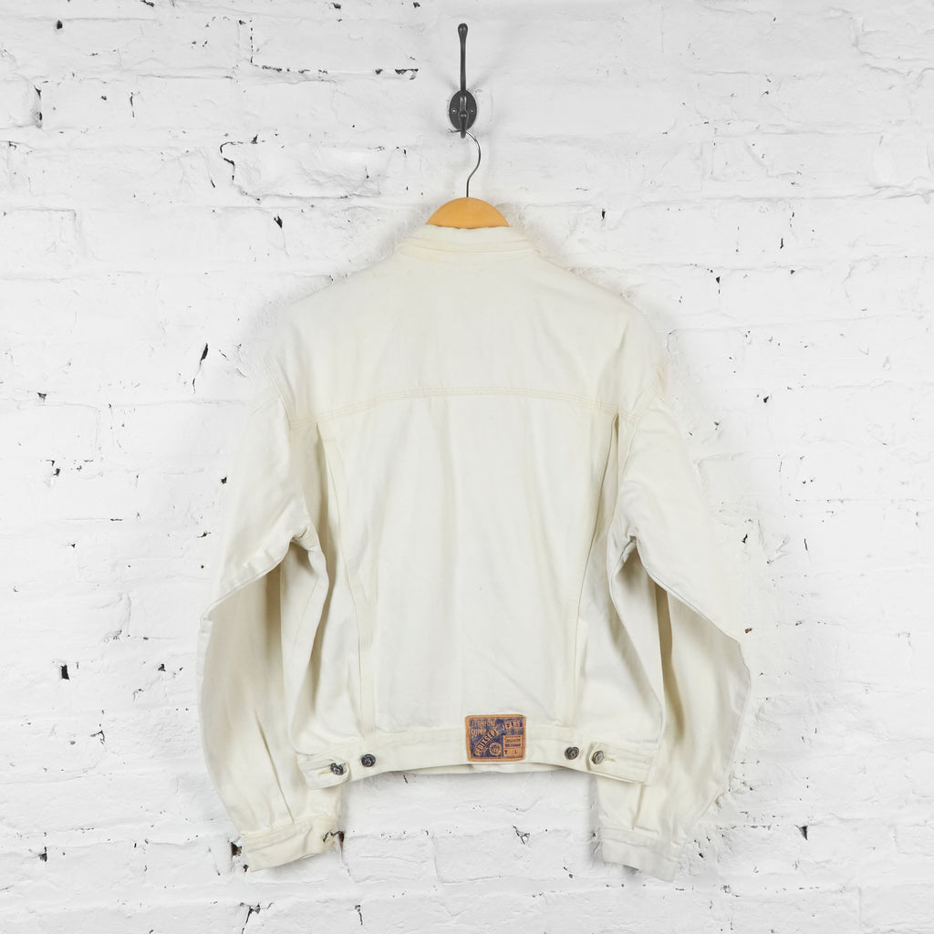 80s Denim Jacket - White - L