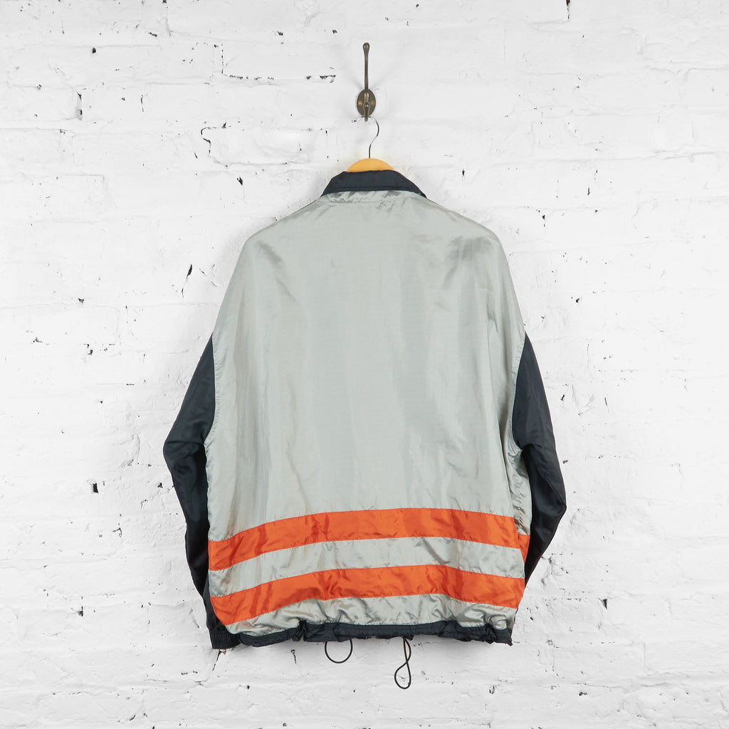 Vintage Metallic Ellesse Shell Jacket - Grey/Orange - L - Headlock
