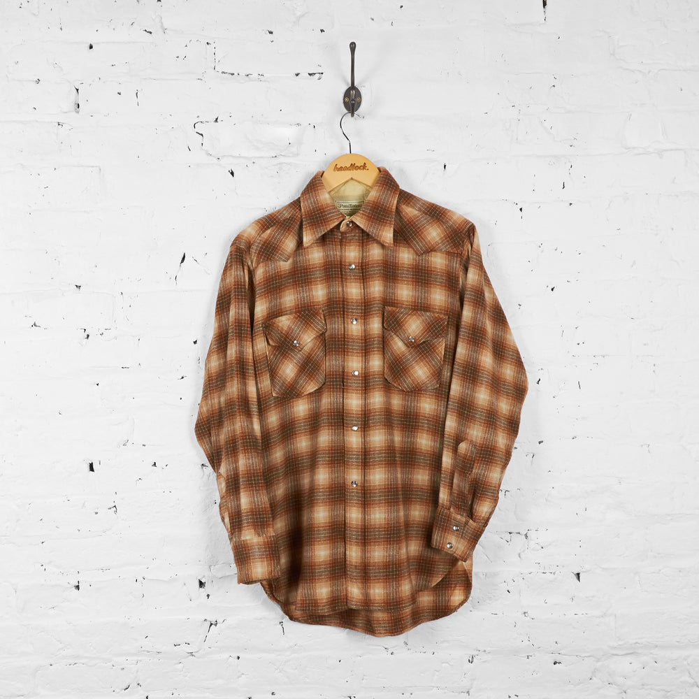 Vintage Pendleton Wool Flannel Shirt - Brown - M - Headlock
