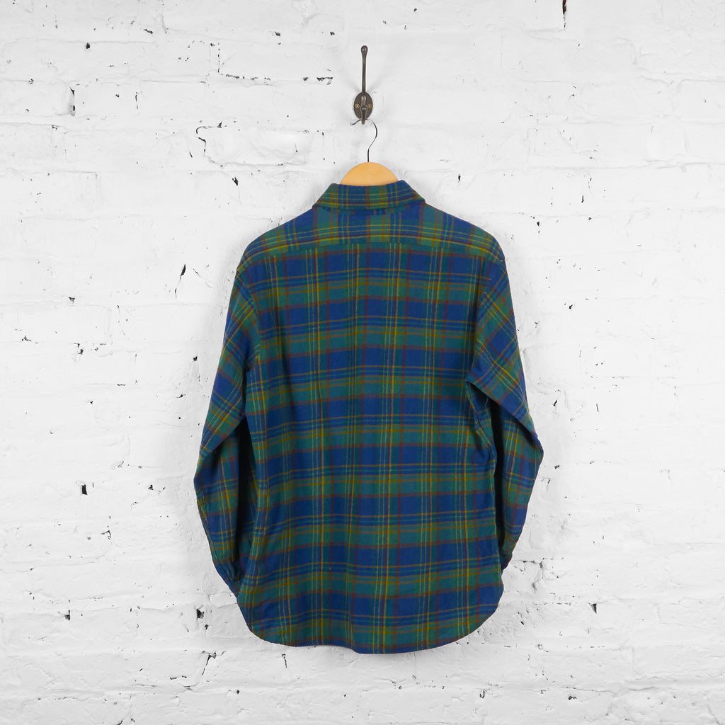 Vintage Pendleton Wool Checked Shirt - Blue/Black - L - Headlock