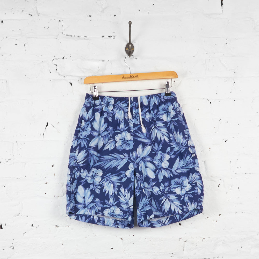 Vintage Floral Helly Hansen Shorts - Blue - M - Headlock