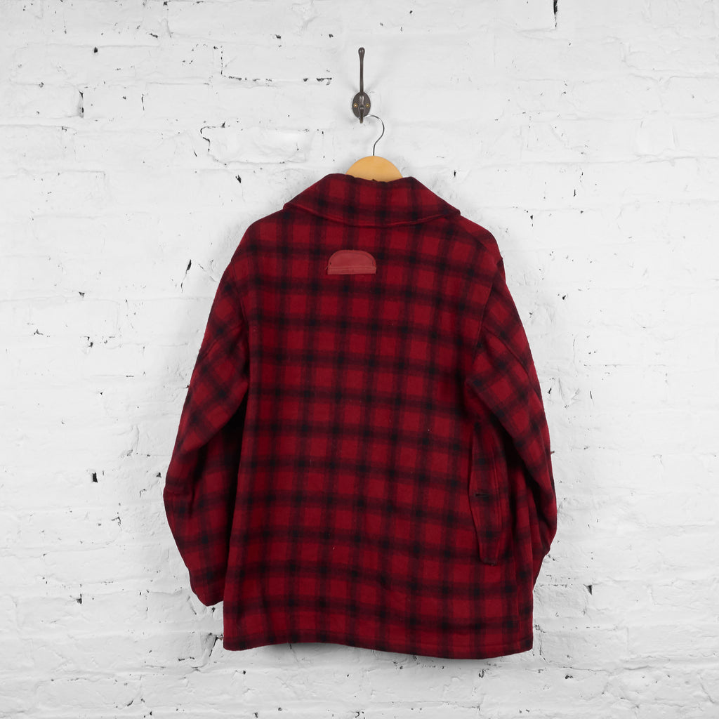 Vintage Checked Woolrich Coat Jacket - Red/Black - L - Headlock