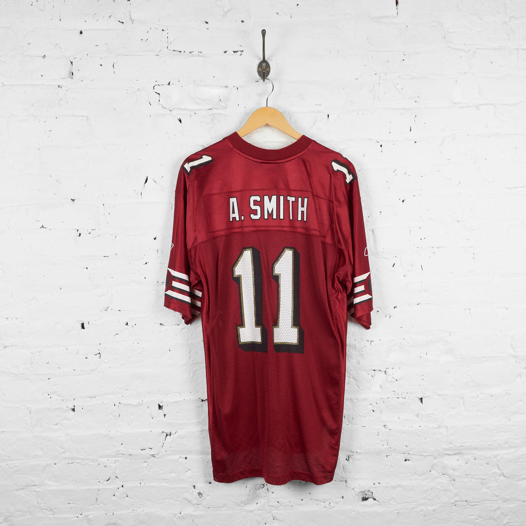 Vintage San Francisco 49ers NFL Smith Jersey - Red - L - Headlock