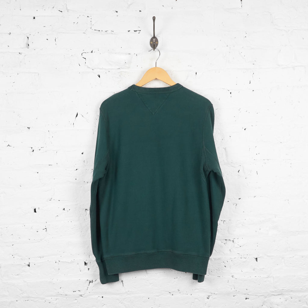 Vintage Hilfiger Denim Sweatshirt - Green - M - Headlock