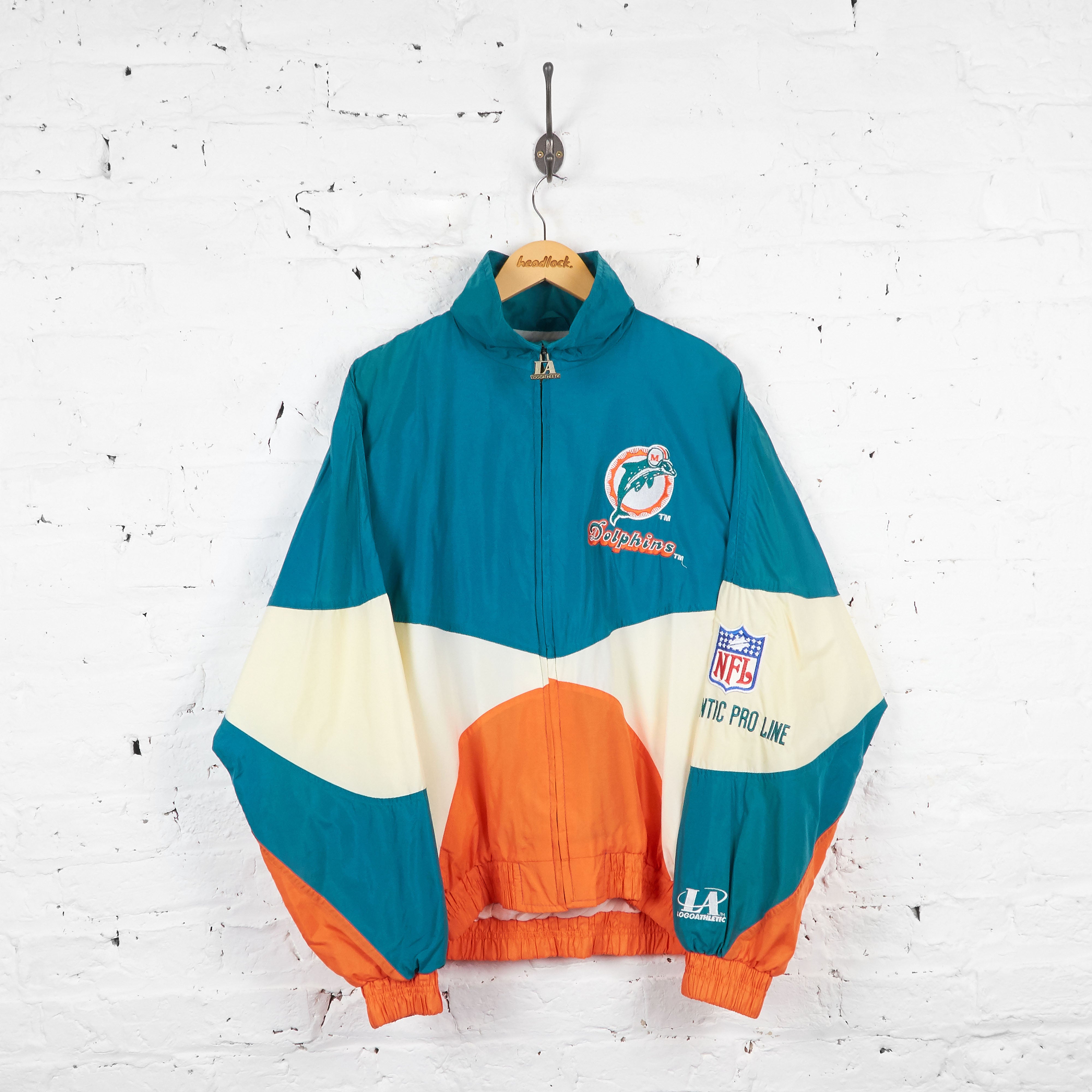 VINTAGE STARTER MIAMI DOLPHINS 1/4 ZIP JACKET - XL – The Social Vintage