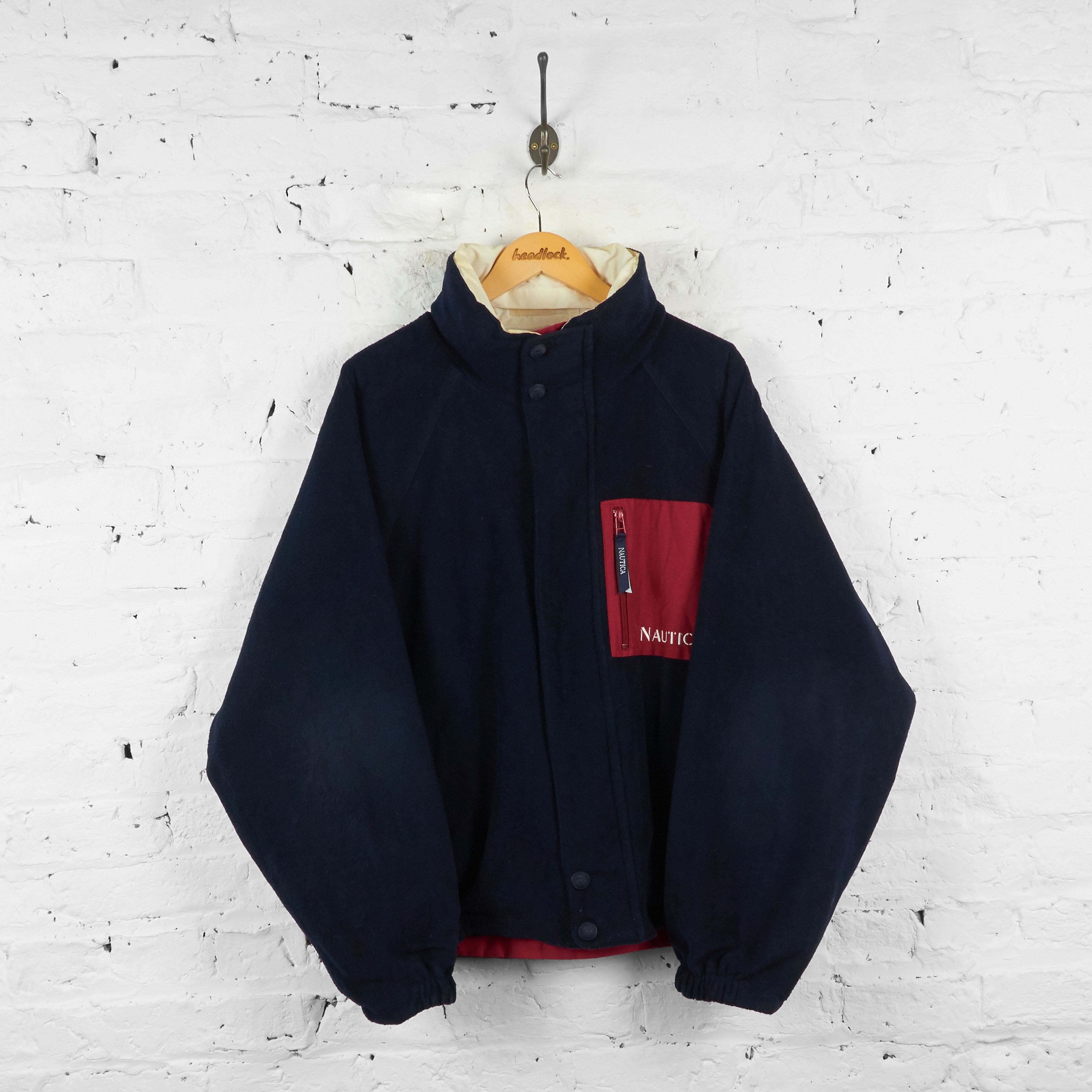 Vintage Nautica Fleece/Jacket - Red/Navy - L – Headlock