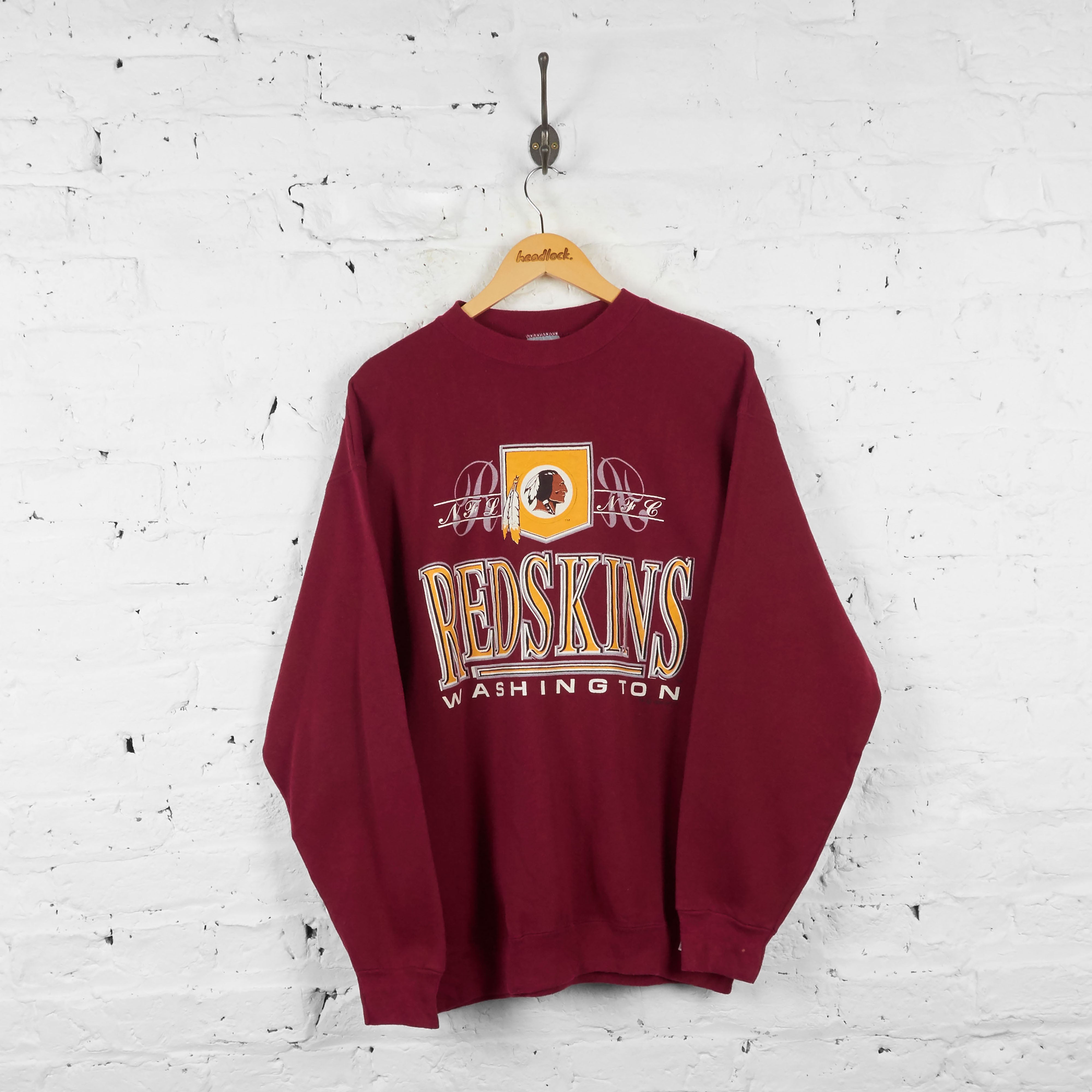 Vintage Washington Redskins Sweatshirt - Red - XL – Headlock