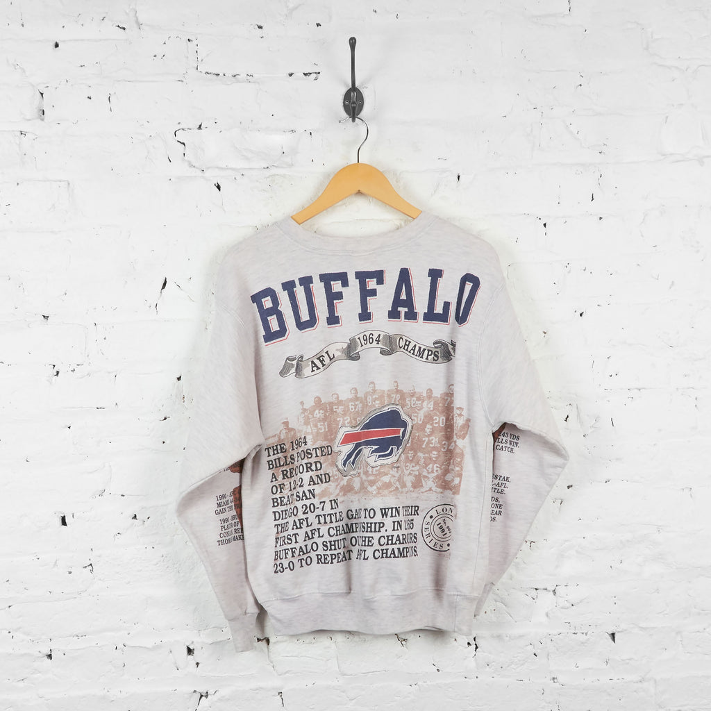 Vintage NFL Buffalo Bills Sweatshirt - Grey - L - Headlock