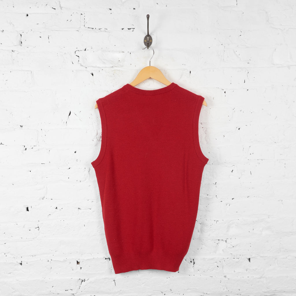 Vintage Ellesse Sweater Vest - Red  - L - Headlock