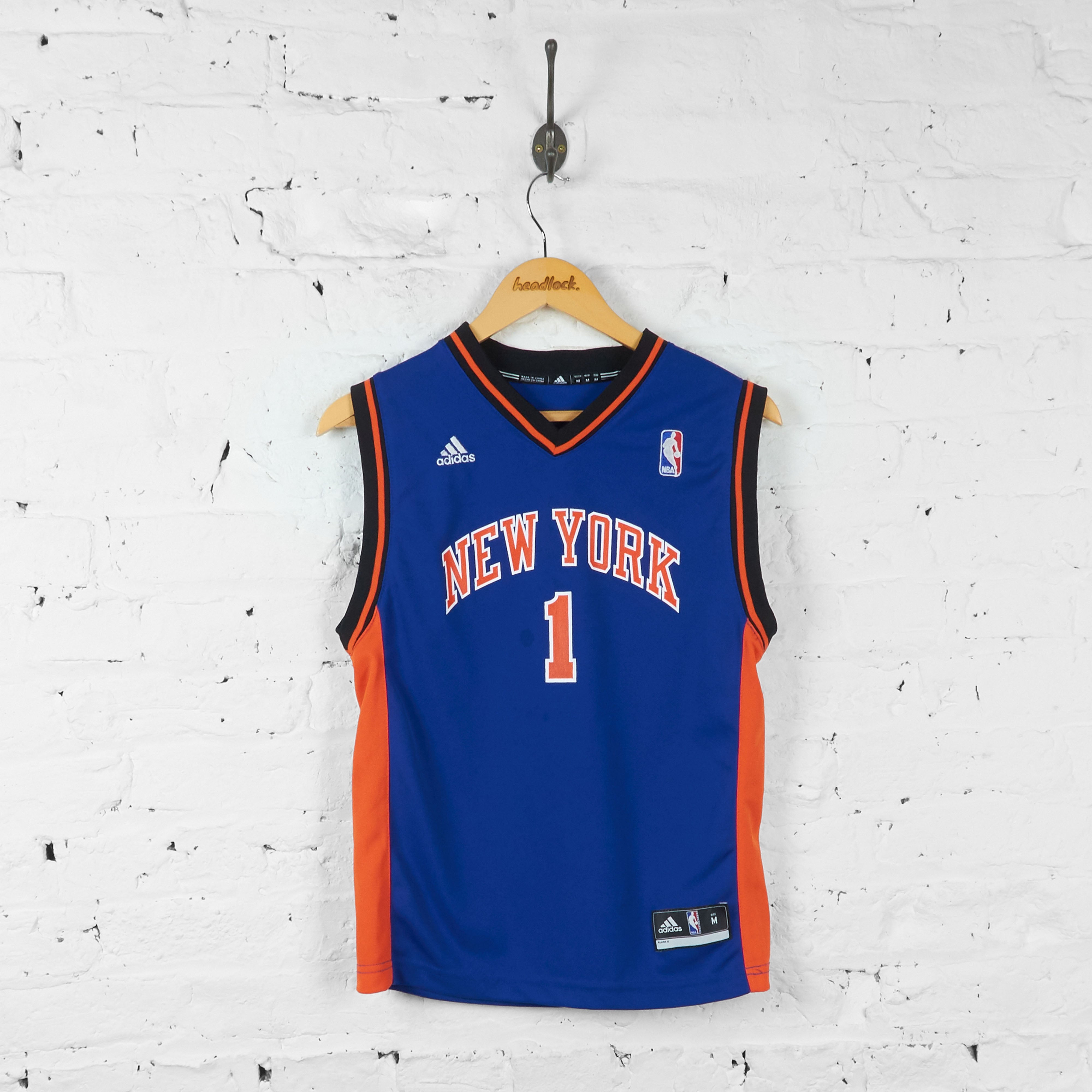 Vintage NBA New York Knicks Kids Jersey - Blue - M – Headlock