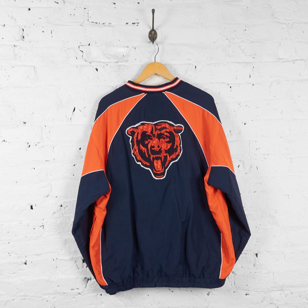 Vintage Chicago Bears NFL Pull Over Jacket - Orange - XXL - Headlock