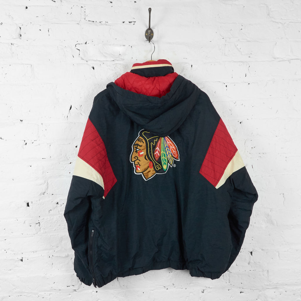 Vintage Chicago Blackhawks NHL Padded Jacket - Black/Red - L - Headlock