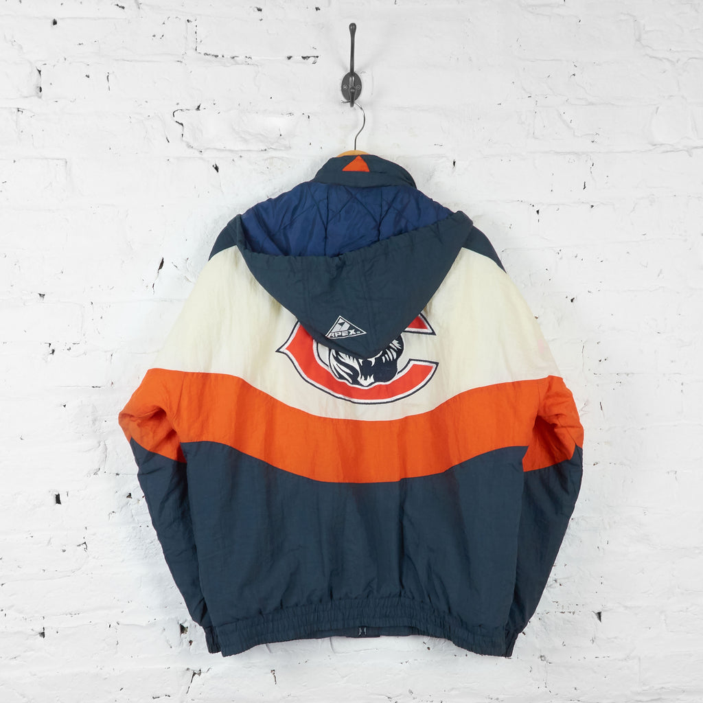 Vintage Chicago Bears NFL Padded Jacket - Cream/Orange - M - Headlock