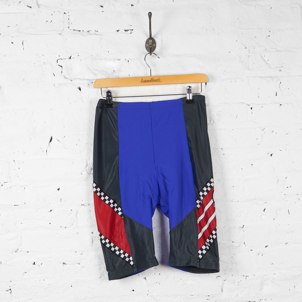 Vintage Patterned Cycling Shorts - Blue - XL - Headlock