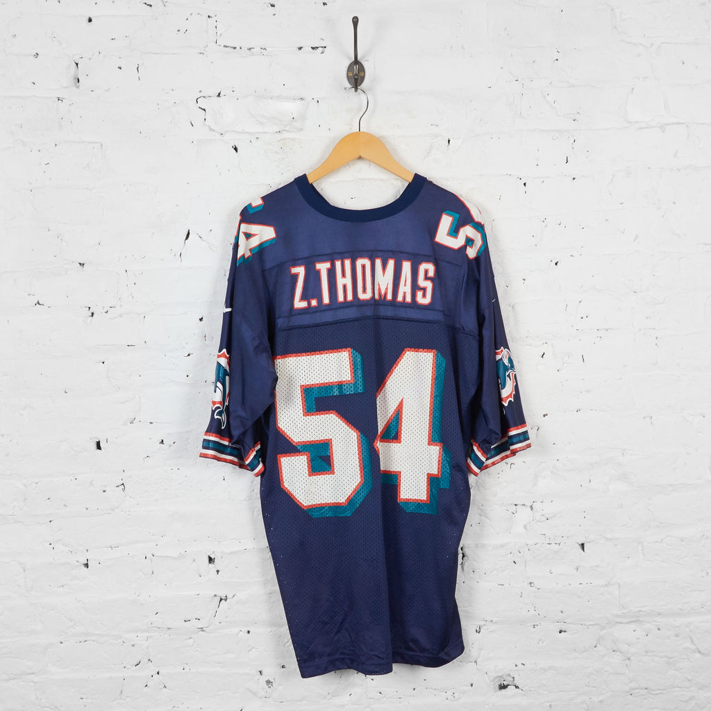 Vintage Miami Dolphins NFL Z. Thomas Jersey - Blue - XL - Headlock