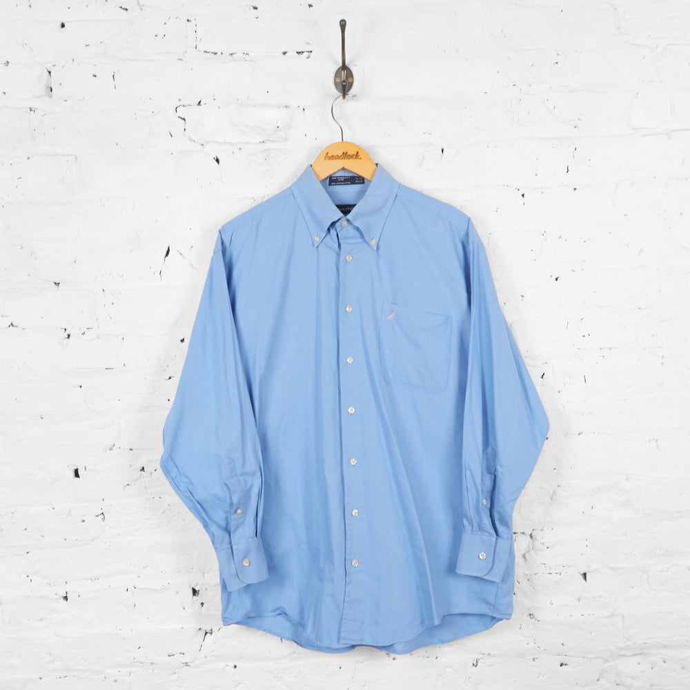 Vintage Nautica Oxford Shirt - Blue - L - Headlock