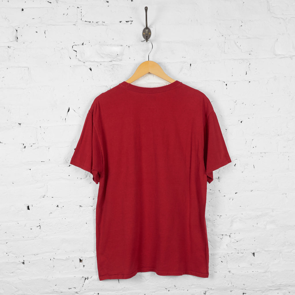 Vintage Panthers Basketball T-Shirt - Red - L - Headlock