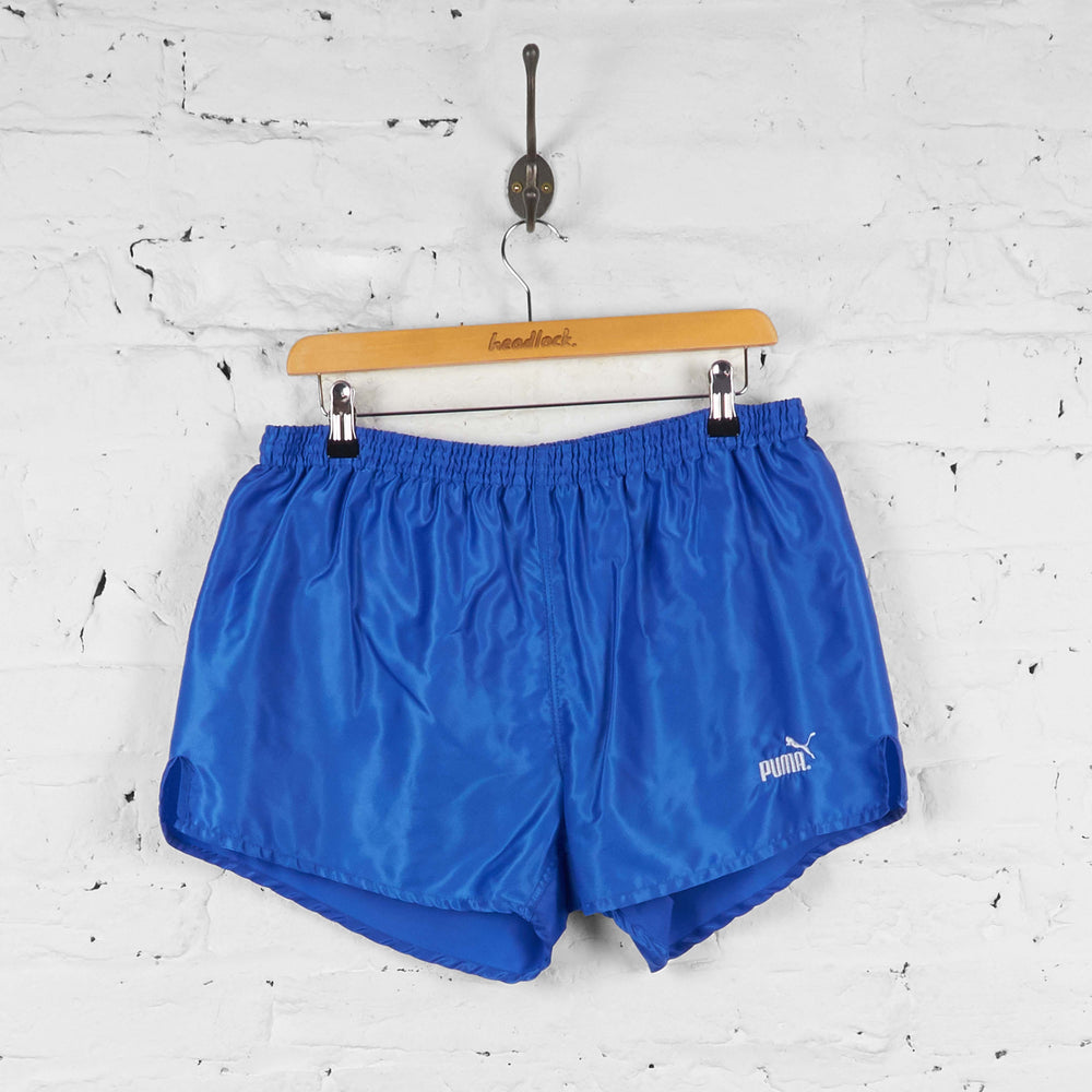 Vintage Puma Running Shorts - Blue - M - Headlock
