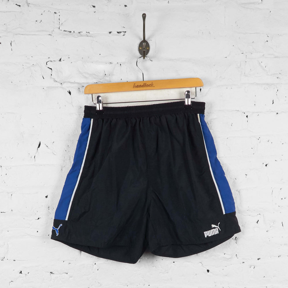 Vintage Puma Running Shorts - Black/Blue - L - Headlock