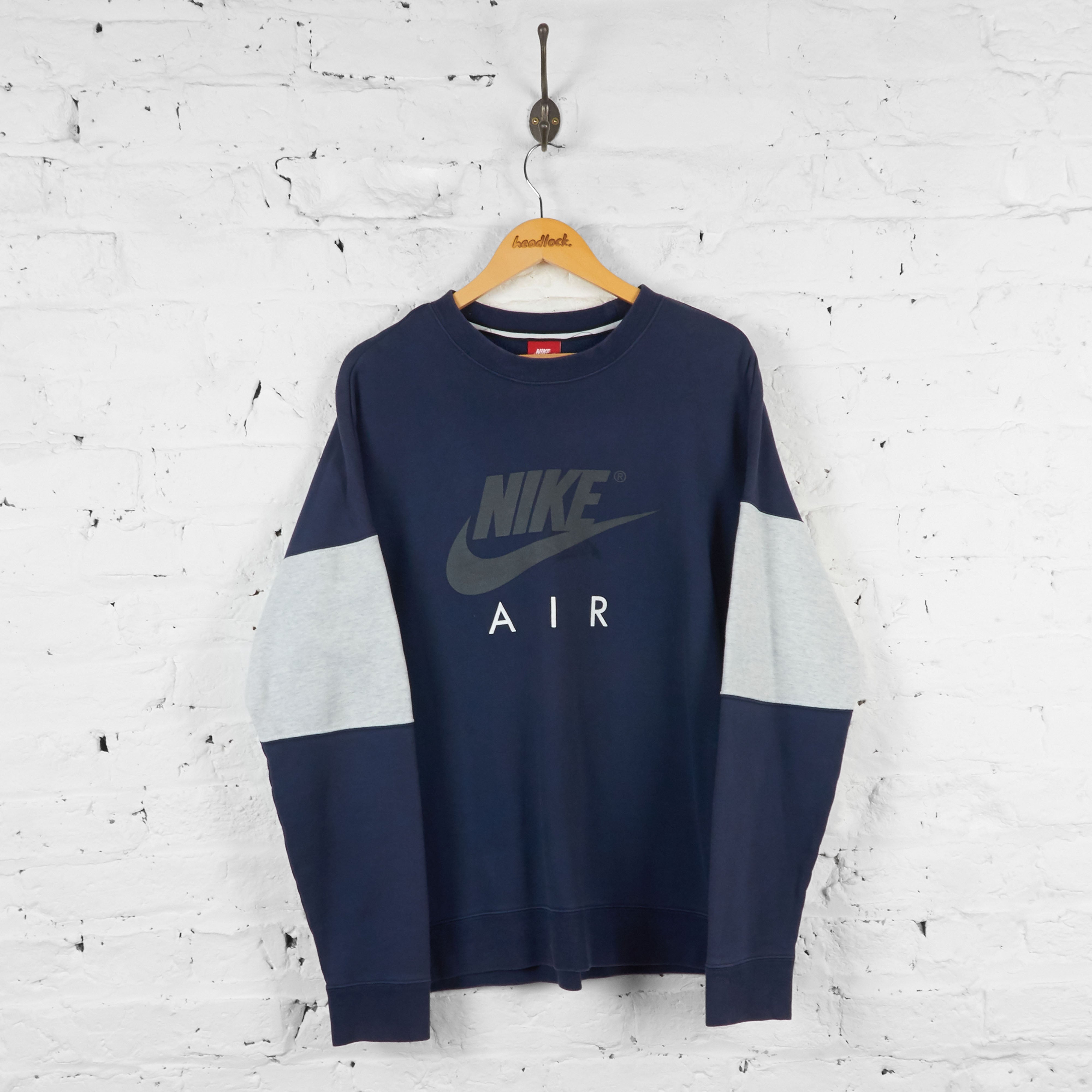 Vintage Nike Sweatshirt Blue XL Headlock