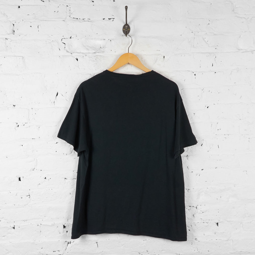Vintage The Hustle Is Real Cat T-shirt - Black - XL - Headlock