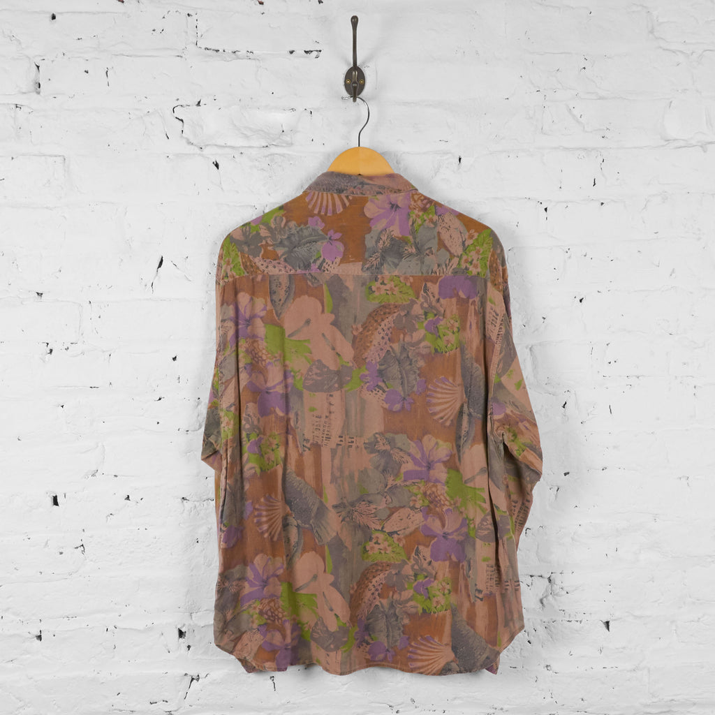 Vintage Patterned Party Shirt - Pink - L - Headlock