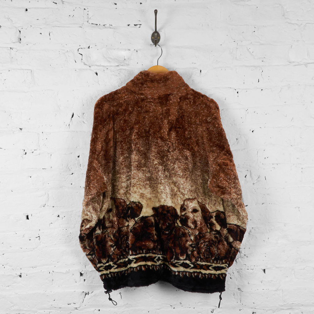 Vintage Puppy/Dog Fleece - Brown - L - Headlock