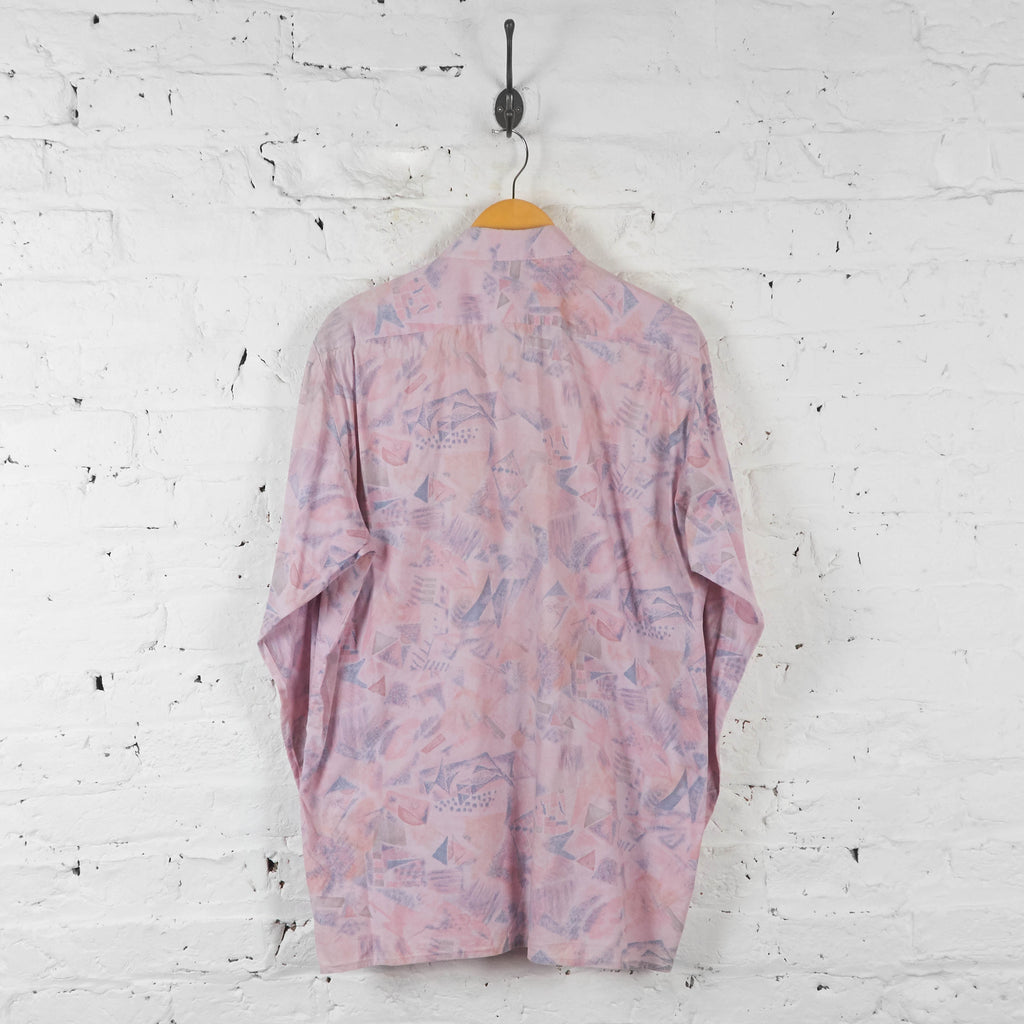 Vintage Shapes Pattern Shirt - Pink - L - Headlock