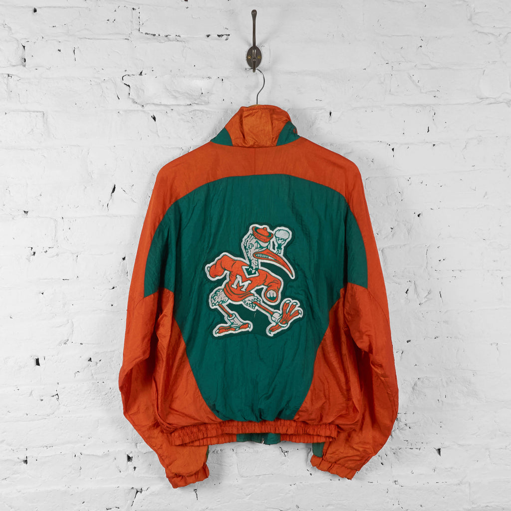 Vintage Miami Hurricanes Teams Jacket - Green/Orange - M - Headlock